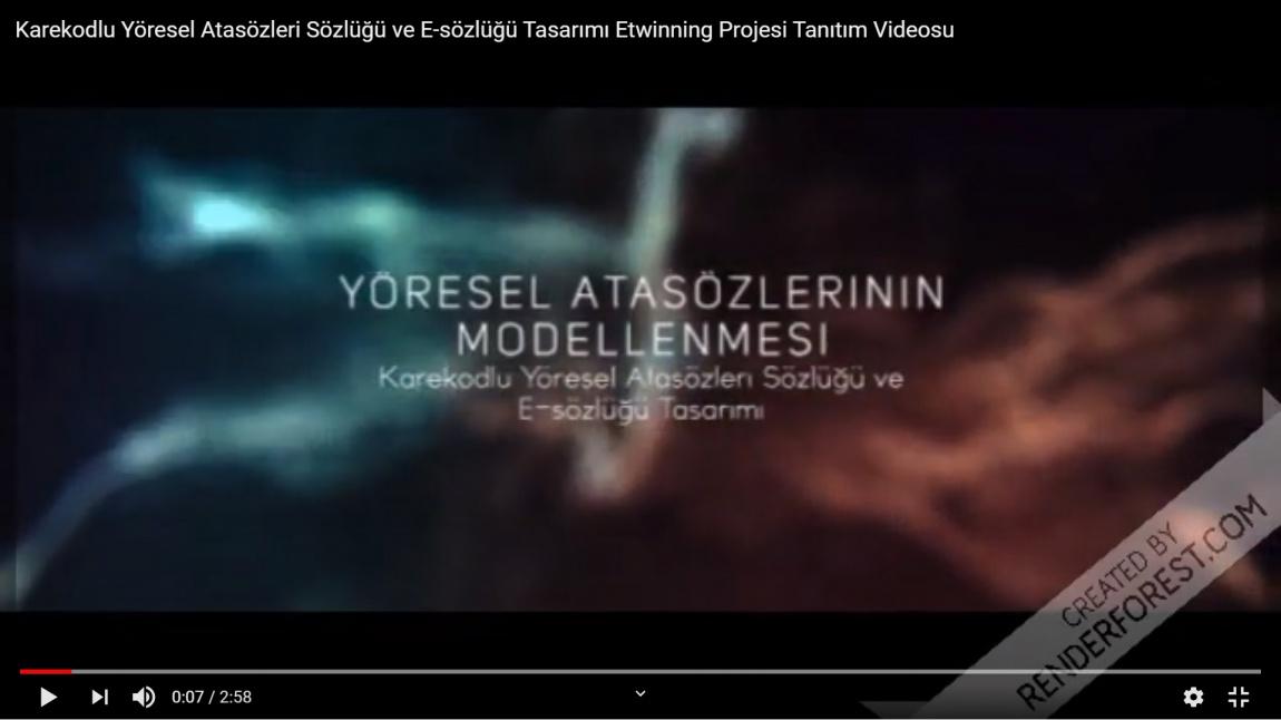 eTwinning Yöresel Atasözlerinin Modellenmesi Projesi Tanıtım Videosu